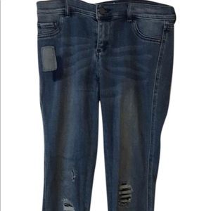 New York and Company Distressed Denim Leggings